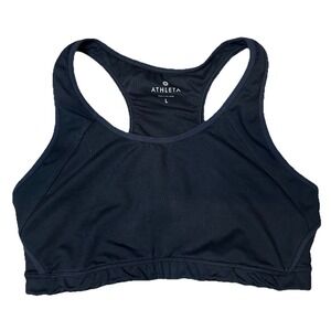 Athleta Women's‎ Double Dare Sports Bra Size Large - Black